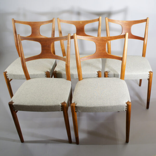 5 side chairs in teak by Kurt Østervig - Sold - Wigerdals Värld