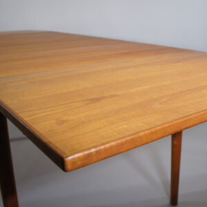 Troeds, Sweden. Dining table/ working drop leaf desk in teak. Mat-/skrivbord klaffbord Wigerdals