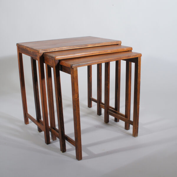1960's nesting table in jacaranda. Satsbords i jakaranda Wigerdals