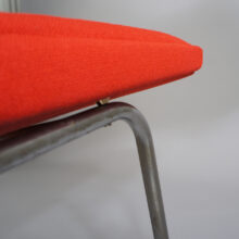 Hans J. Wegner for AP-stolen AP-38 "Kastrup chair". Chair in wool fabric and legs in steel. Wigerdal.com