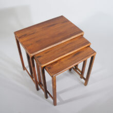 1960's nesting table in jacaranda. Wigerdals Satsbord i jakaranda