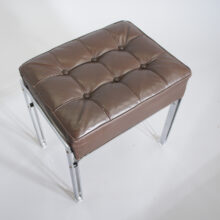 Stool in leather and steel. Antti Nurmesniemi.