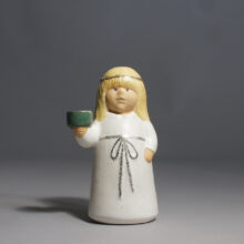 Lisa Larson for Gustavsberg. Signed figurin Luciatärna. Wigerdals Värld