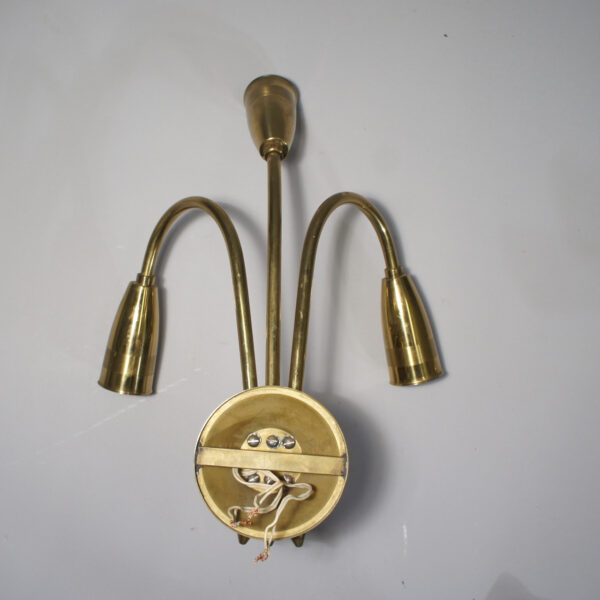 1950's wall lamps i brass. Vägglampor i mässing wigerdals värld