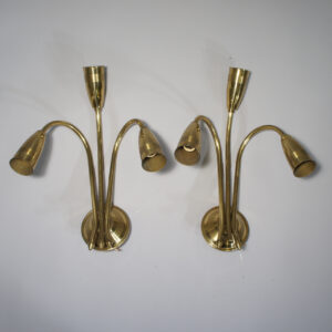 1950's wall lamps i brass. Vägglampor i mässing Wigerdals
