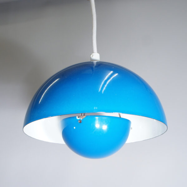 Verner Panton for Louis Poulsen, Denmark. "Flowerpot". Ceiling lamp in enamel metal. Wigerdals taklampa