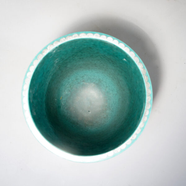 Wilhelm Kåge for Gustavsberg, Sweden. "Argenta" Vase i stoneware with painted decoration in silver. Vas i stengods med silverdekorering. Wigerdals Värld
