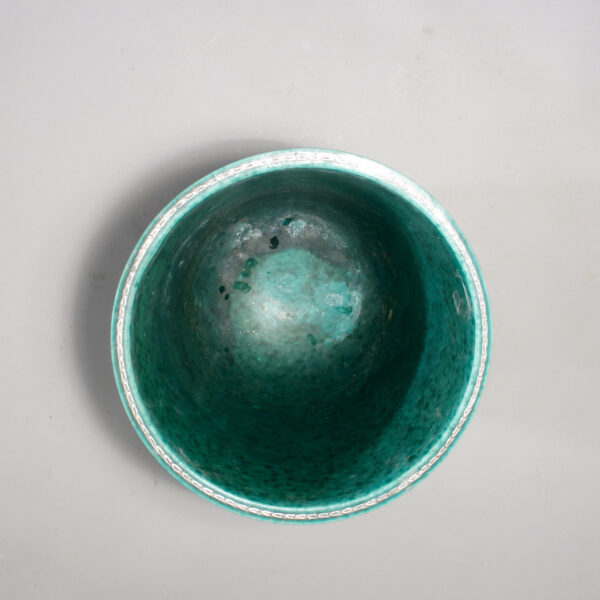 Wilhelm Kåge for Gustavsberg, Sweden. "Argenta" Vase i stoneware with painted decoration in silver. Vas i stengods med silverdekorering Wigerdals Värld