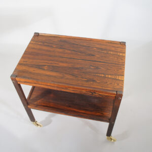 1960's serving trolley/ table on wheels in rosewood. Rullbord/serveringsvagn i jakaranda. Wigerdal.com