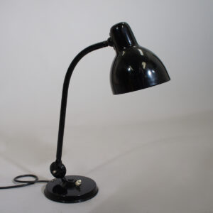 1930's desk lampa in black paint. Working lamp. Skrivbordslampa funkis 1930tal.