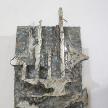 Wall sculpture in iron by Bertil Lengstrand. Väggskulptur i järn. Wigerdals Värld