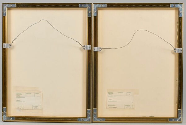 Two Lithography print art by Bengt Orup litografi tryck konstverk Wigerdals Värld