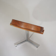 Uno & Östen Kristiansson for Luxus, Sweden. Mod 406. Table mirror in rosewood and steel. Bordsspegel i jakaranda och bortat stål. Wigerdals Värld