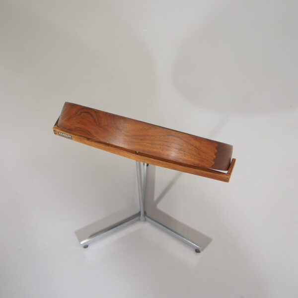 Uno & Östen Kristiansson for Luxus, Sweden. Mod 406. Table mirror in rosewood and steel. Bordsspegel i jakaranda och bortat stål. Wigerdals Värld