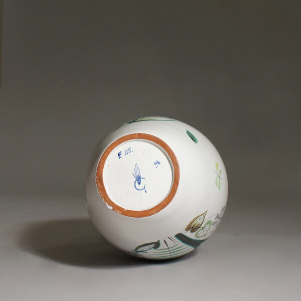 Stig Lindberg for Gustavsberg. Decorated vase in faience. Hänkelvas i fajans wigerdals värld