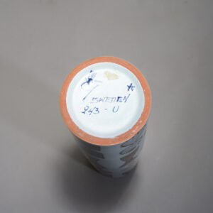 Stig Lindberg for Gustavsberg. High cylinder vase in faience. "Karneval". Hög cylindervas i fajans wigerdals Värld