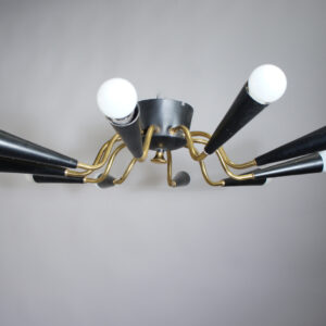 1950's ceiling lamp with ten lights. Taklampa 10 lampor Wierdals