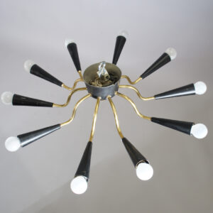 1950's ceiling lamp with ten lights. Taklampa 50tal Wigerdals