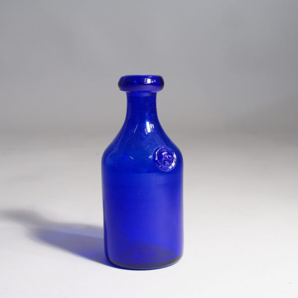 Erik Höglund for Kosta, Sweden blue glass vase. Wigerdals Blå glasvas