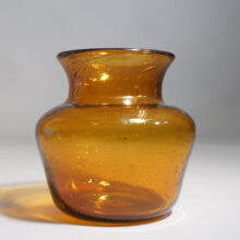 Erik Höglund för Kosta, Sweden brown glass vase.brun glasvas Wigerdals