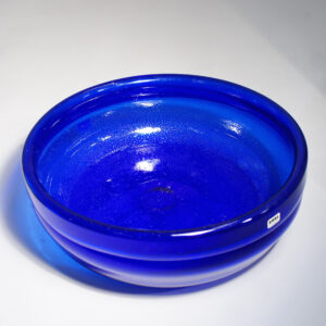 Erik Höglund för Kosta, Sweden blue glass bowl. blå glasskål Wigerdals