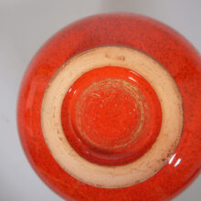 Red ceramic vase by Kjell Knekta 1980's Wigerdals Värld Vas