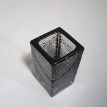 Heavy glass vase by Poul Kedelv for Reijmyre, Sweden. Glasvas Wigerdals