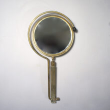 1950's hand/table mirror in brass. Hand- bordsspegel mässing 50-tal Wigerdals Värld