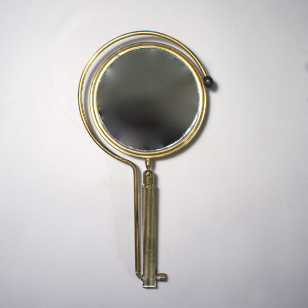 1950's hand/table mirror in brass. Hand- bordsspegel mässing 50-tal Wigerdals Värld