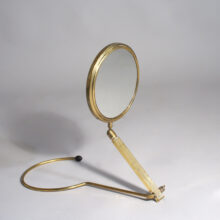 1950's hand/table mirror in brass. Hand bordsspegel mässing 50-tal Wigerdals Värld