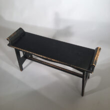 1920's art nouveau bench in black. Wigerdals Värld bänk