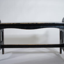 Black bench 1920's art nouveau. Svart bänk jugent. Wigerdals
