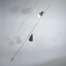 Leaning floor lamp in brass 1950's
