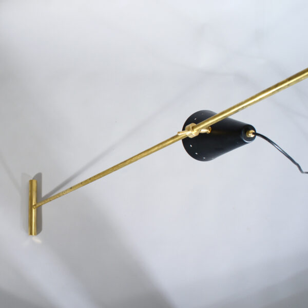 Leaning floor lamp in brass 1950's Golvlampa i mässing 50-tal Wigerdals Värld