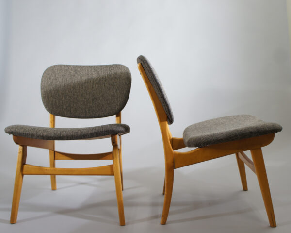 A pair of 1950's easy chairs ett par fåtöljer 50tal. Wigerdals
