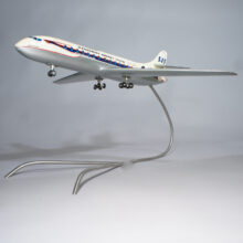 Sud Aviation Caravelle model on stand. SAS Scandinavian Airlines System.