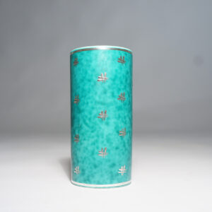 Willhelm Kåge for Gustavsberg, Sweden. "Argenta" Vase in stoneware with silver decoration. Vas i stengods Wigerdals Värld