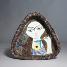 Mari Simmulson for Upsala Ekeby. 1950's Ashtray/ bowl in stoneware. Askkopp skål Wigerdals