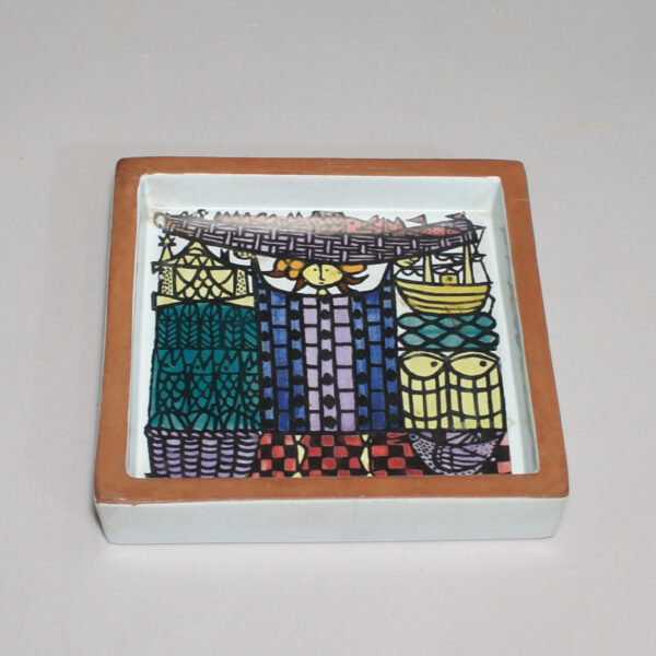 Stig Lindberg for Gustavsberg. "Karneval". Ashtray/ bowl in stoneware. 1950s. Askfat skål Wigerdals