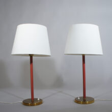 A pair of desk lamp by ASEA, Sweden. Lamppar i mässing Wigerdals