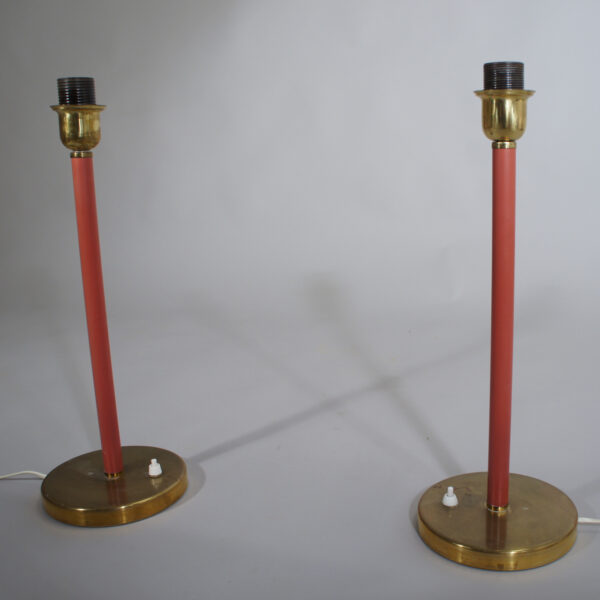 A pair of desk lamp by ASEA, Sweden. lamppar i mässing Wigerdals