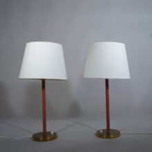 A pair of desk lamp by ASEA, Sweden. Ett par lampor i mässing Wigerdals
