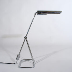 1970s desk lamp in chrome metal by Abo Randers, Denmark. Skrivbordslampa i krom 70-tal. Wigerdals