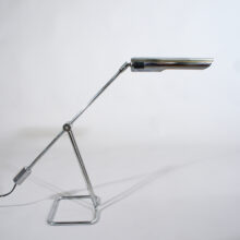 1970s desk lamp in chrome metal by Abo Randers, Denmark. Skrivbordslampa i krom Wigerdals