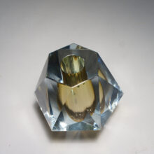 Asta Strömberg for Strömbergshytta, Sweden. "Diamant". Edge cut vase in glass. 1950's. Diamantslipad glasvas Wigerdals Värld