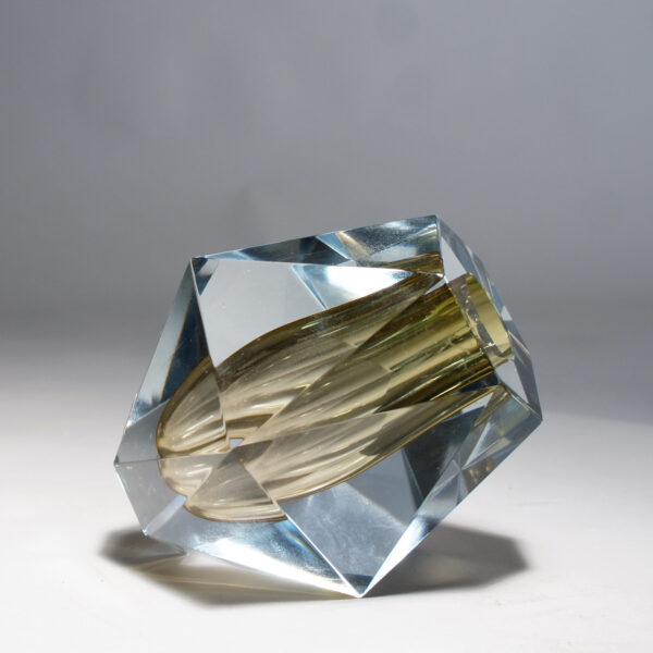 Asta Strömberg for Strömbergshytta, Sweden. "Diamant". Edge cut vase in glass. 1950's. Diamantslipad glasvas Wigerdals