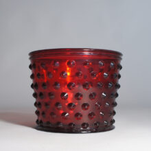Josef Frank & Estrid Eriksson for Svenskt Tenn, Sweden. "Hortus" Flower pot in red glass. Blomkruka i rött glas. Wigerdals