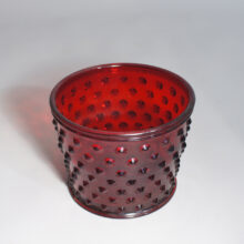 Josef Frank & Estrid Eriksson for Svenskt Tenn, Sweden. "Hortus" Flower pot in red glass. Blomkruka i rött glas Wigerdals Värld