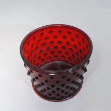 Josef Frank & Estrid Eriksson for Svenskt Tenn, Sweden. "Hortus" Flower pot in red glass. Blomkruka rött glas Wigerdals