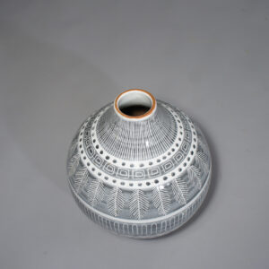 Ingrid Atterberg for Upsala Ekeby. "Grafika" 1951. Floor vase in ceramic. Golvvas 31 cm. Wigerdals